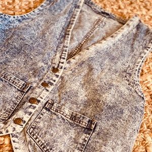 Vintage Faded Denim Vest